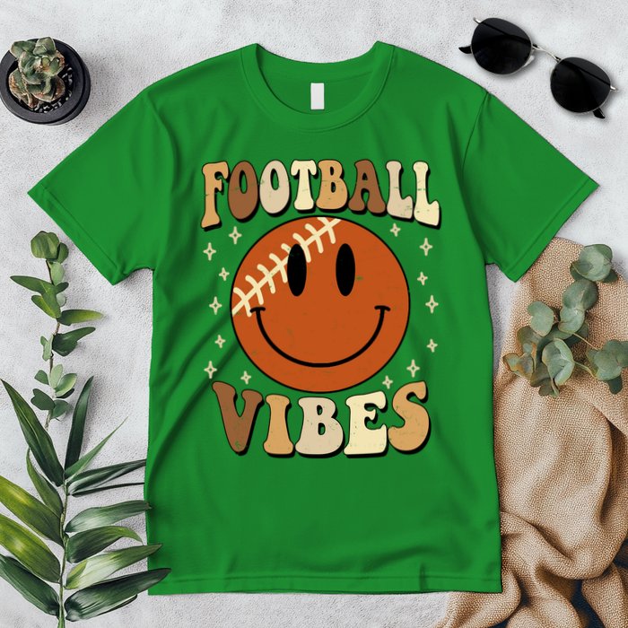 Football Vibes Smile Face Retro Premium T-Shirt