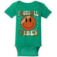 Football Vibes Smile Face Retro Baby Bodysuit