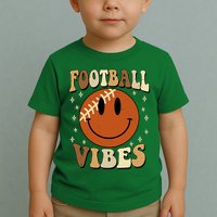 Football Vibes Smile Face Retro Toddler T-Shirt