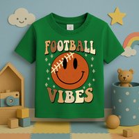 Football Vibes Smile Face Retro Toddler T-Shirt