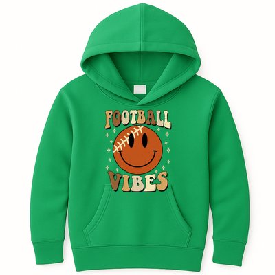 Football Vibes Smile Face Retro Kids Hoodie