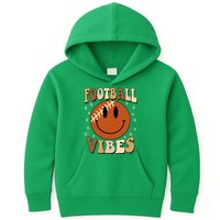 Football Vibes Smile Face Retro Kids Hoodie