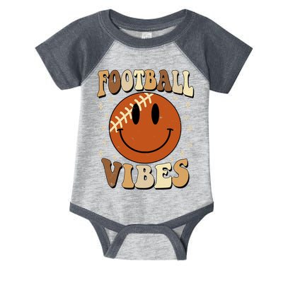 Football Vibes Smile Face Retro Infant Baby Jersey Bodysuit