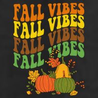 Fall Vibes Season Retro Pumpkin 7 Panel Mesh Trucker Snapback Hat