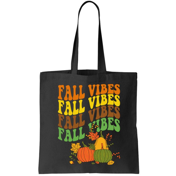 Fall Vibes Season Retro Pumpkin Bag