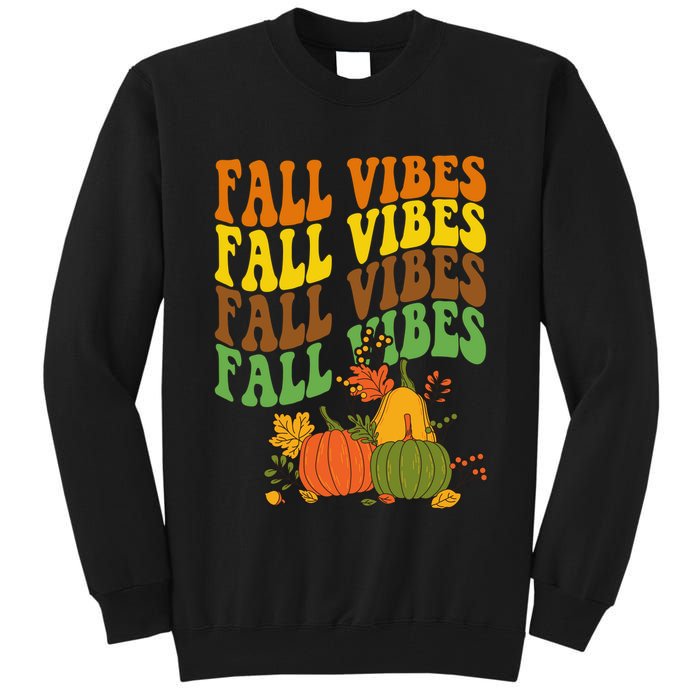 Fall Vibes Season Retro Pumpkin Tall Sweatshirt