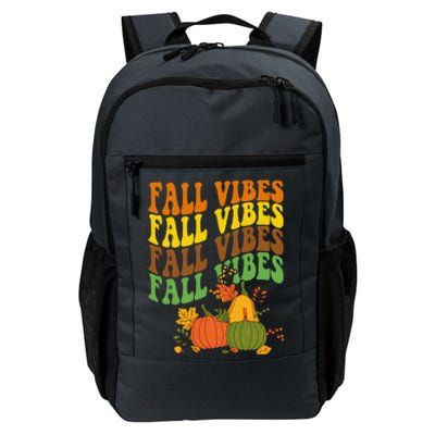 Fall Vibes Season Retro Pumpkin Daily Commute Backpack