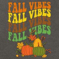 Fall Vibes Season Retro Pumpkin Cotton Canvas Backpack