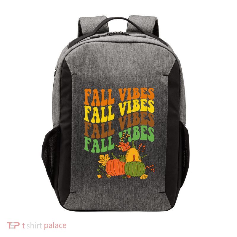 Fall Vibes Season Retro Pumpkin Vector Backpack
