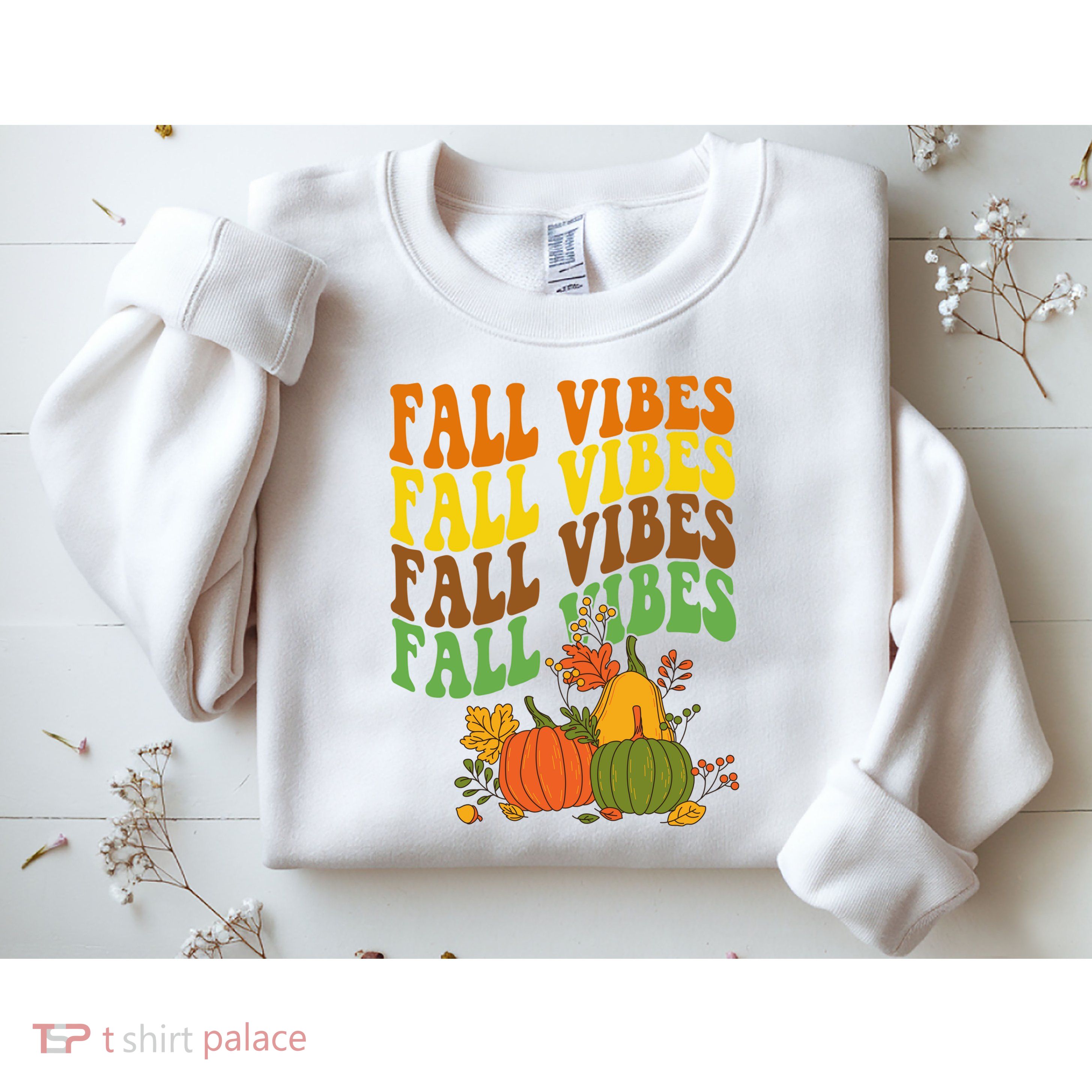 Fall Vibes Season Retro Pumpkin Sweatshirt