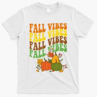 Fall Vibes Season Retro Pumpkin T-Shirt