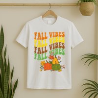 Fall Vibes Season Retro Pumpkin T-Shirt