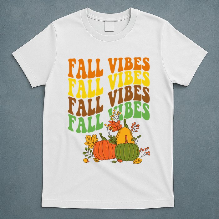 Fall Vibes Season Retro Pumpkin T-Shirt