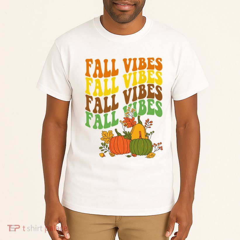 Fall Vibes Season Retro Pumpkin Tall T-Shirt