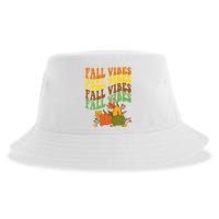 Fall Vibes Season Retro Pumpkin Sustainable Bucket Hat