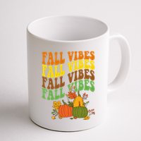 Fall Vibes Season Retro Pumpkin Mug