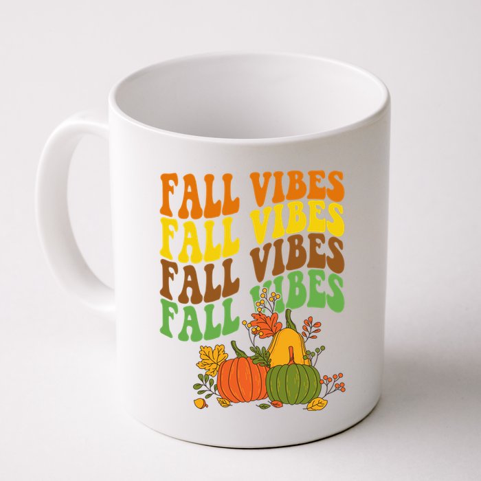 Fall Vibes Season Retro Pumpkin Mug