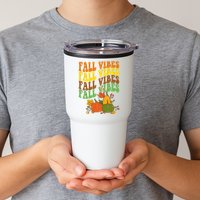 Fall Vibes Season Retro Pumpkin Tumbler