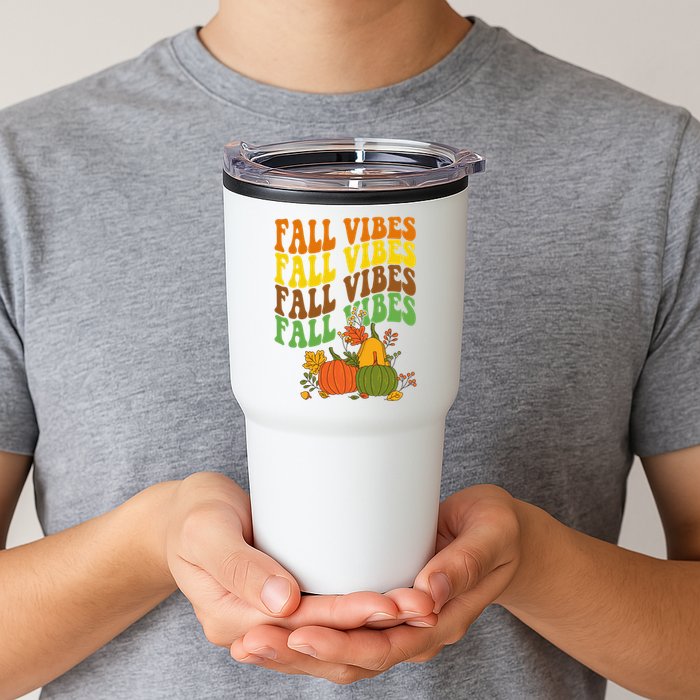 Fall Vibes Season Retro Pumpkin Tumbler