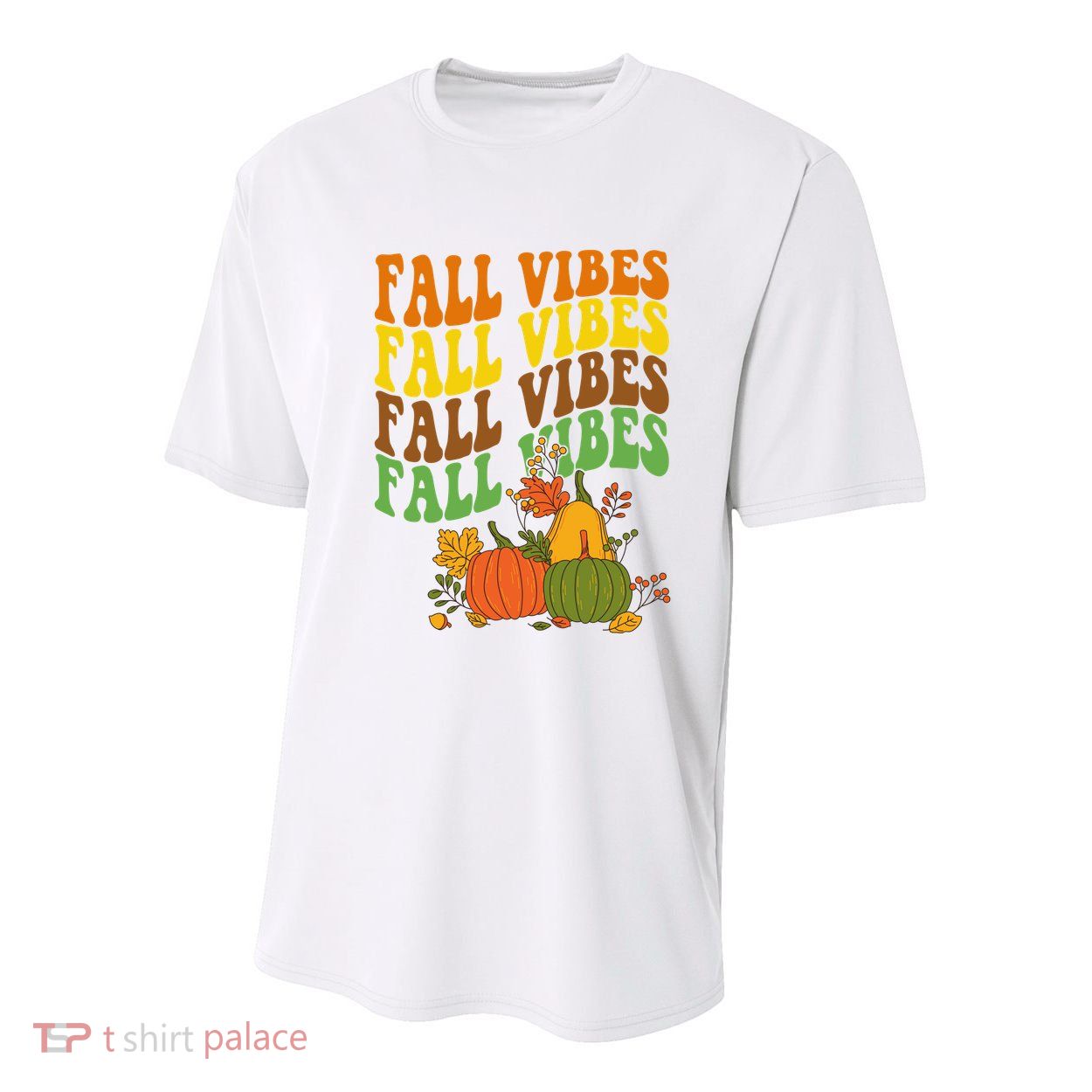 Fall Vibes Season Retro Pumpkin Youth Performance Sprint T-Shirt