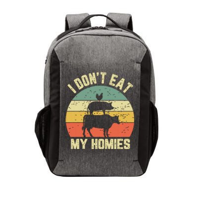 Funny Vegan Shirts I Dont Eat My Homies Vegetarian Vegan Vector Backpack