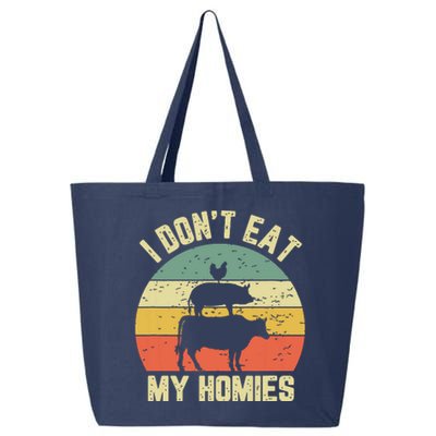 Funny Vegan Shirts I Dont Eat My Homies Vegetarian Vegan 25L Jumbo Tote