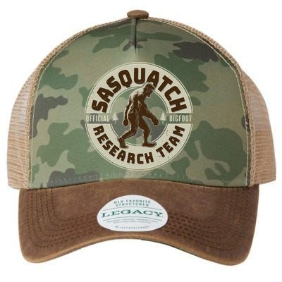 Funny Vintage Sasquatch Research Team Emblem Legacy Tie Dye Trucker Hat