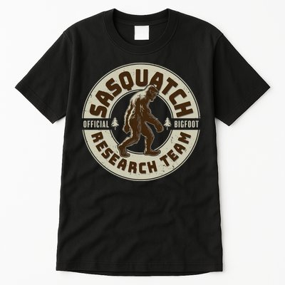 Funny Vintage Sasquatch Research Team Emblem Tall T-Shirt