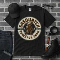 Funny Vintage Sasquatch Research Team Emblem Tall T-Shirt