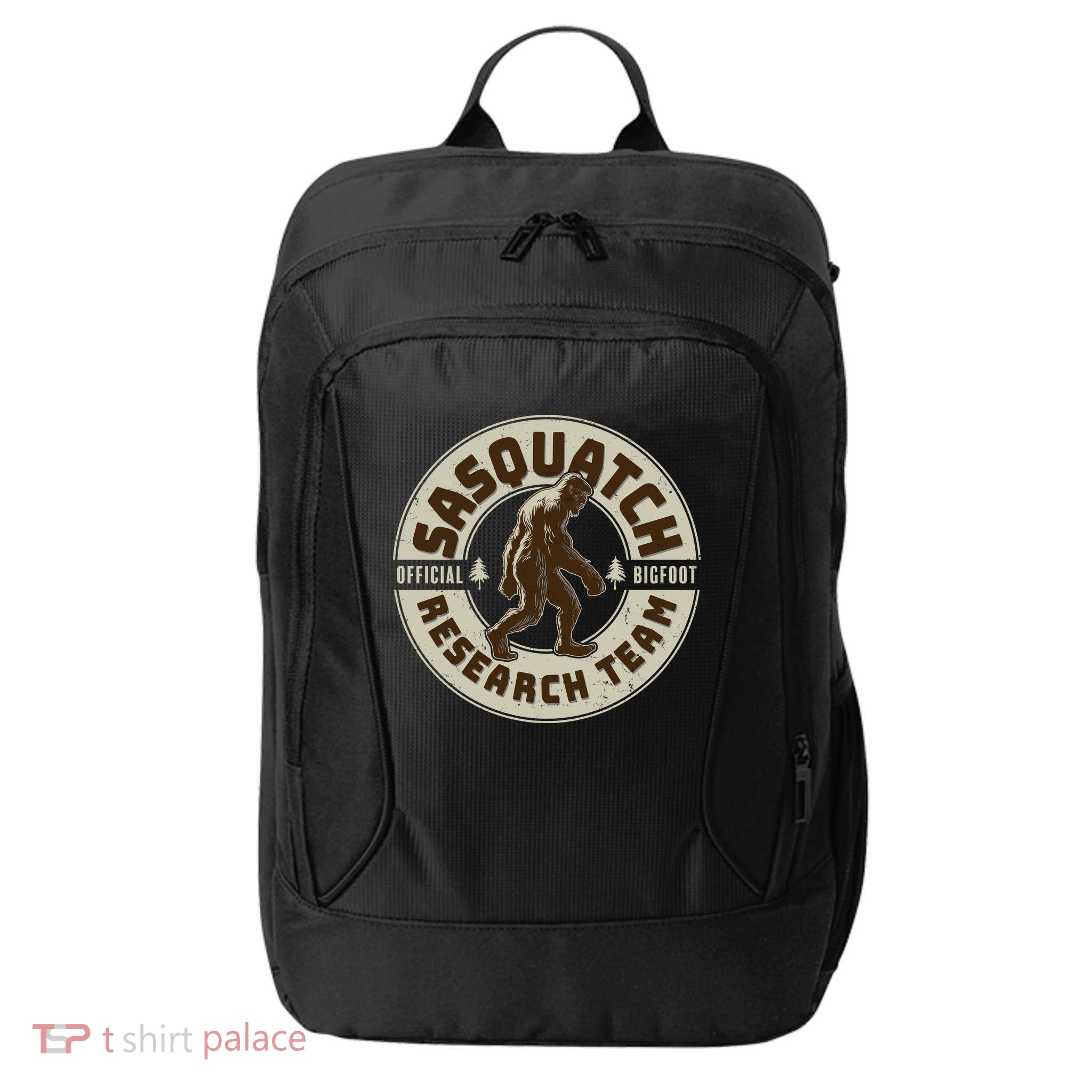 Funny Vintage Sasquatch Research Team Emblem City Backpack