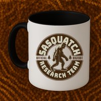 Funny Vintage Sasquatch Research Team Emblem Mug