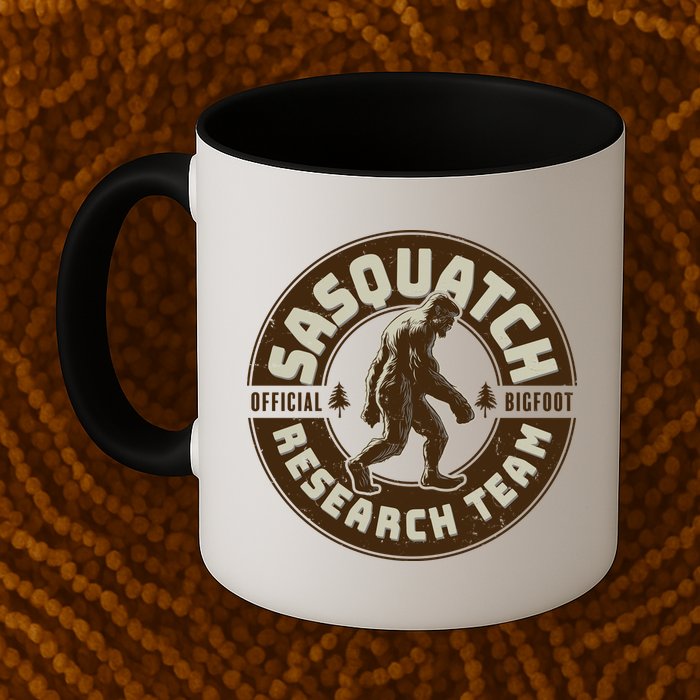 Funny Vintage Sasquatch Research Team Emblem Mug