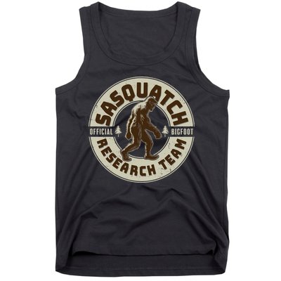 Funny Vintage Sasquatch Research Team Emblem Tank Top