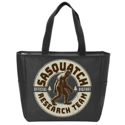 Funny Vintage Sasquatch Research Team Emblem Zip Tote Bag