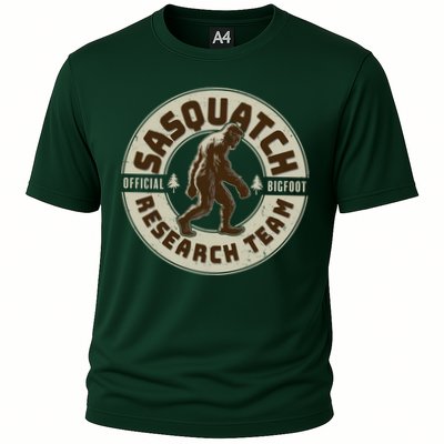 Funny Vintage Sasquatch Research Team Emblem Performance Shirt