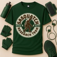 Funny Vintage Sasquatch Research Team Emblem Performance Shirt
