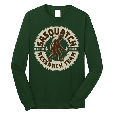 Funny Vintage Sasquatch Research Team Emblem Long Sleeve Shirt