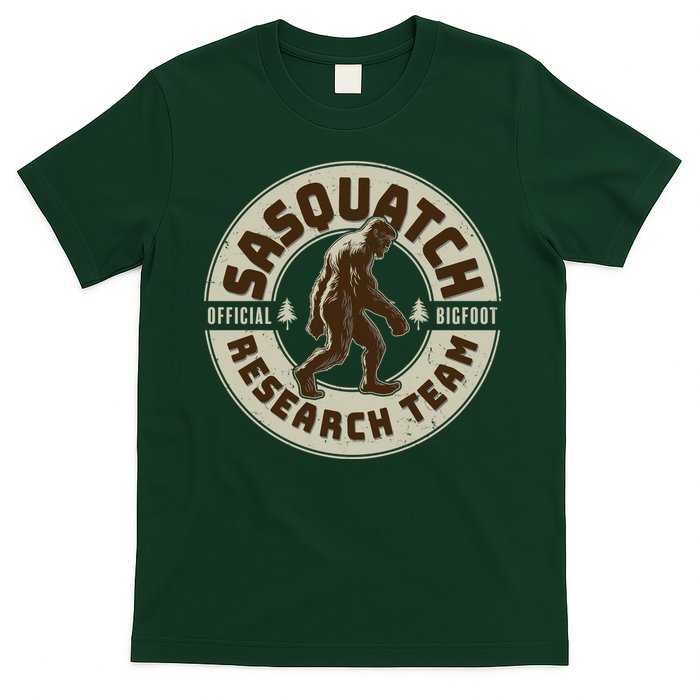 Funny Vintage Sasquatch Research Team Emblem T-Shirt