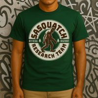 Funny Vintage Sasquatch Research Team Emblem T-Shirt
