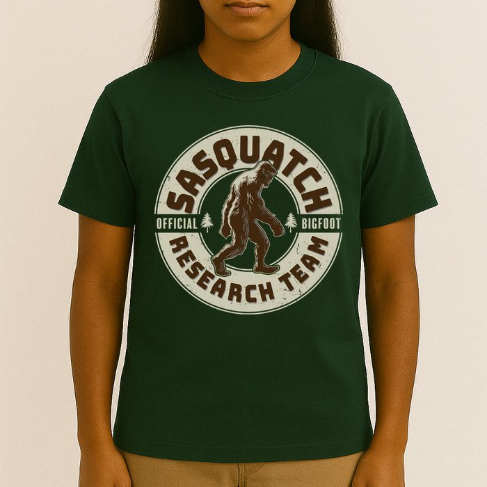 Funny Vintage Sasquatch Research Team Emblem T-Shirt