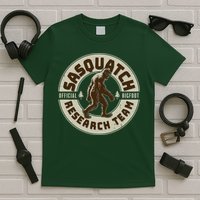 Funny Vintage Sasquatch Research Team Emblem T-Shirt