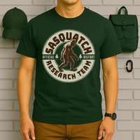 Funny Vintage Sasquatch Research Team Emblem T-Shirt