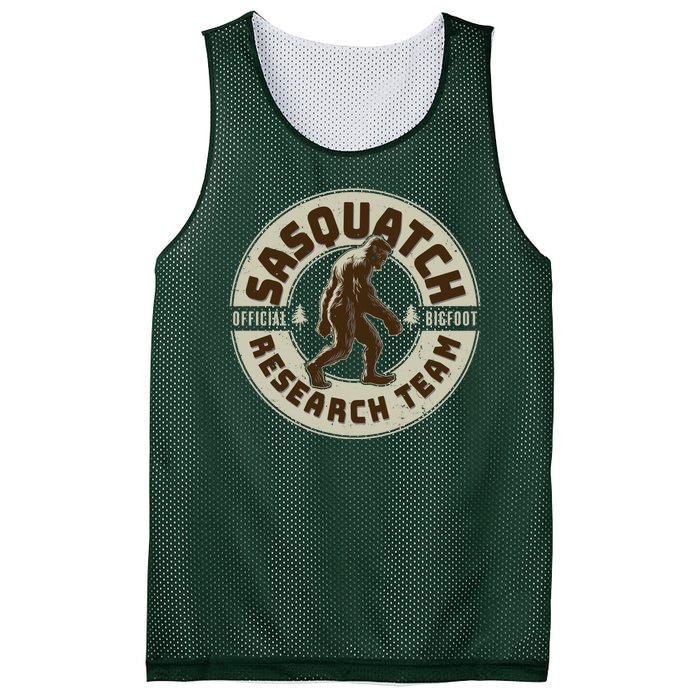 Funny Vintage Sasquatch Research Team Emblem Mesh Reversible Basketball Jersey Tank