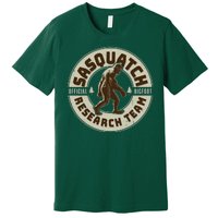 Funny Vintage Sasquatch Research Team Emblem Premium T-Shirt