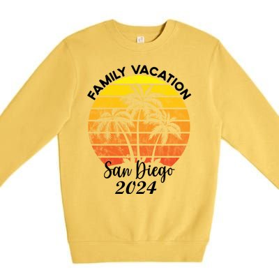 Family Vacation San Diego 2024 Matching Family Beach Premium Crewneck Sweatshirt