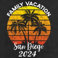 Family Vacation San Diego 2024 Matching Family Beach 7 Panel Mesh Trucker Snapback Hat