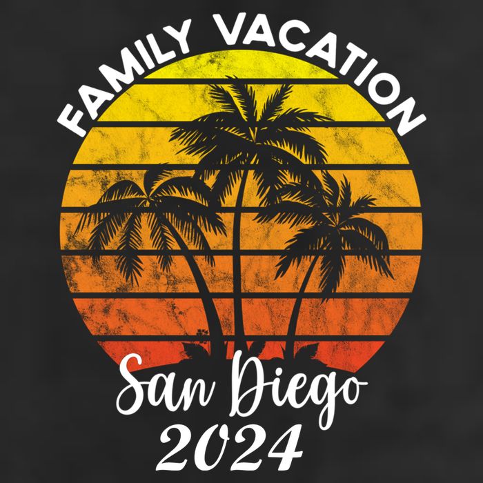 Family Vacation San Diego 2024 Matching Family Beach 7 Panel Mesh Trucker Snapback Hat