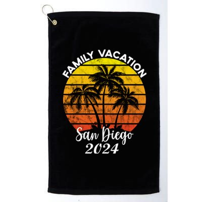 Family Vacation San Diego 2024 Matching Family Beach Platinum Collection Golf Towel