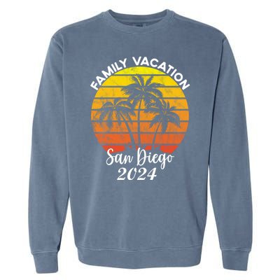 Family Vacation San Diego 2024 Matching Family Beach Garment-Dyed Sweatshirt