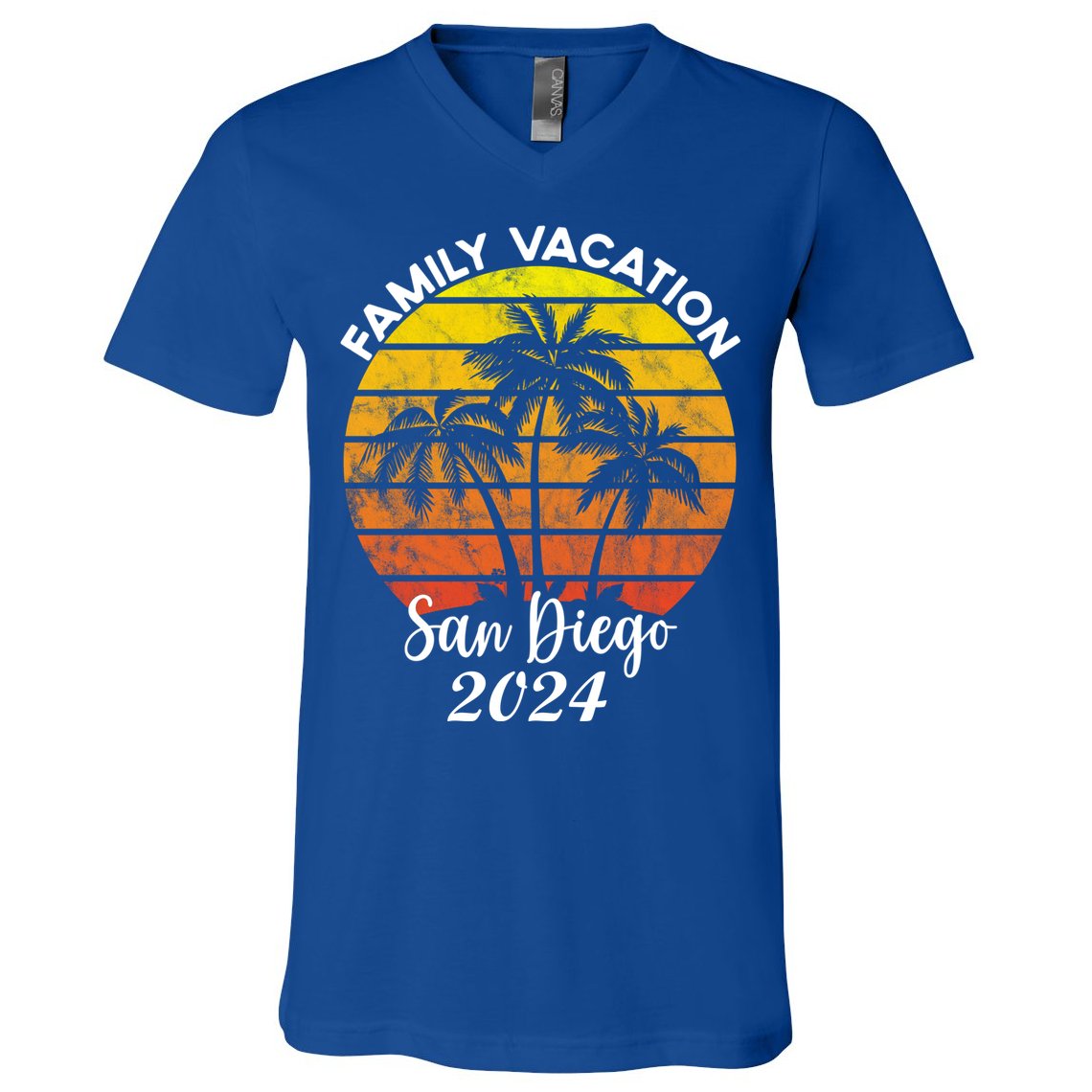Family Vacation San Diego 2024 Matching Family Beach V-Neck T-Shirt